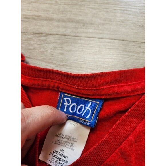 Vintage Winnie the Pooh Double Sided V Neck Disney T Shirt Womens 2X 22W / 24W - Picture 5 of 8